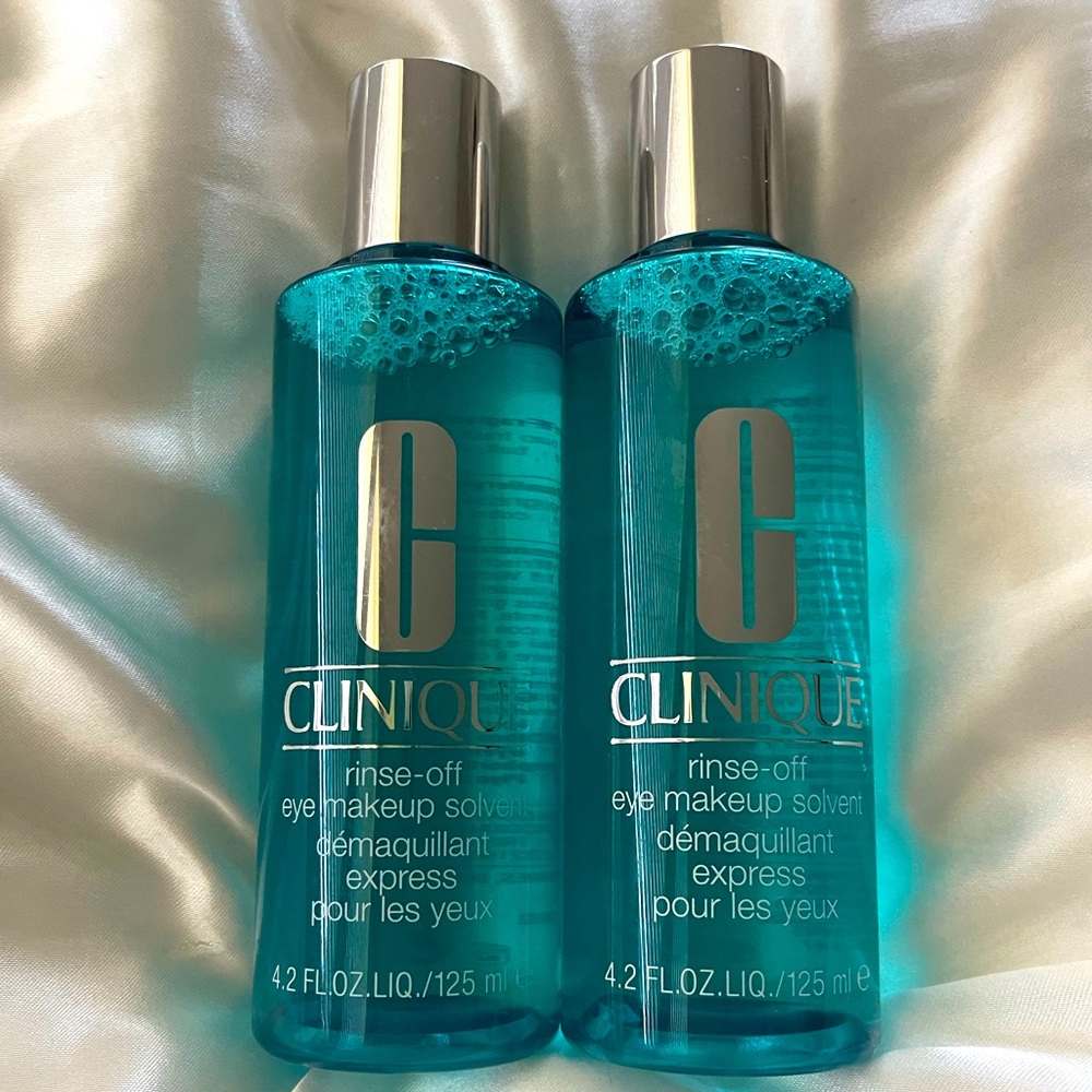 2 CLINIQUE Rinse Off Eye Makeup Solvent (Remover) 4.2 fl oz 8.4 fl oz Total NWT